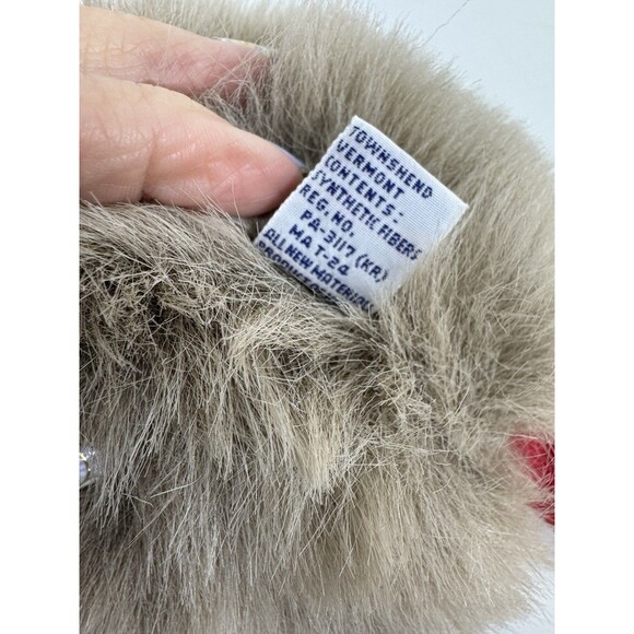 Vintage Mary Meyer Fat Mouse Red Ears Nose Long Tail Plush Stuffed Animal - Picture 7 of 9